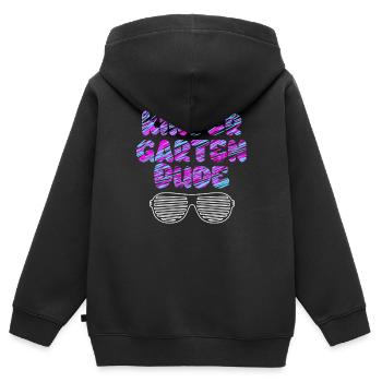 Maternelle Dude Drôle Pré Scolaire Bff - Sweat Premium à capuche zippé enfant bio - noir - Dos - AI Model Kid Male (0cm)