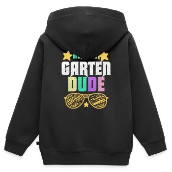 Kindergarten Dude Lustige Vorschule Bff - Kinder Premium Organic Zip Hoodie - Schwarz - Hinten - AI Model Kid Male (0cm)