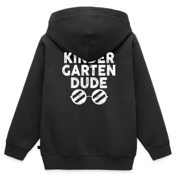 Kindergarten Dude Lustige Vorschule Bff - Kinder Premium Organic Zip Hoodie - Schwarz - Hinten - AI Model Kid Male (0cm)