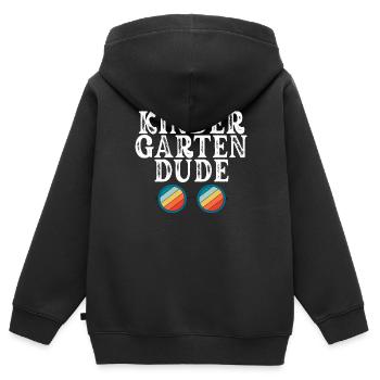 Kindergarten Dude Lustige Vorschule Bff - Kinder Premium Organic Zip Hoodie - Schwarz - Hinten - AI Model Kid Male (0cm)