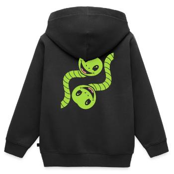 Little Snake Humor - Kinder Premium Organic Zip Hoodie - Schwarz - Hinten - AI Model Kid Male (0cm)