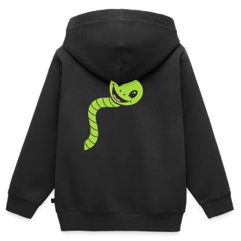 Little Snake Humor - Kinder Premium Organic Zip Hoodie - Schwarz - Hinten - AI Model Kid Male (0cm)