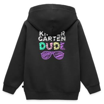 Kindergarten Dude Lustige Vorschule Bff - Kinder Premium Organic Zip Hoodie - Schwarz - Hinten - AI Model Kid Male (0cm)