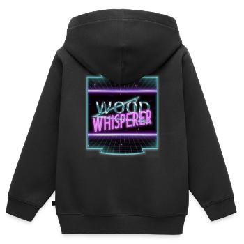 funny quote carpenter saw plumber lumber - Kinder Premium Organic Zip Hoodie - Schwarz - Hinten - AI Model Kid Male (0cm)