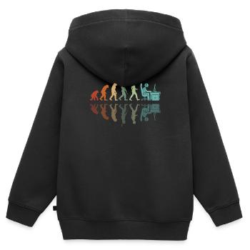 Gamer Entwicklung - Kinder Premium Organic Zip Hoodie - Schwarz - Hinten - AI Model Kid Male (0cm)
