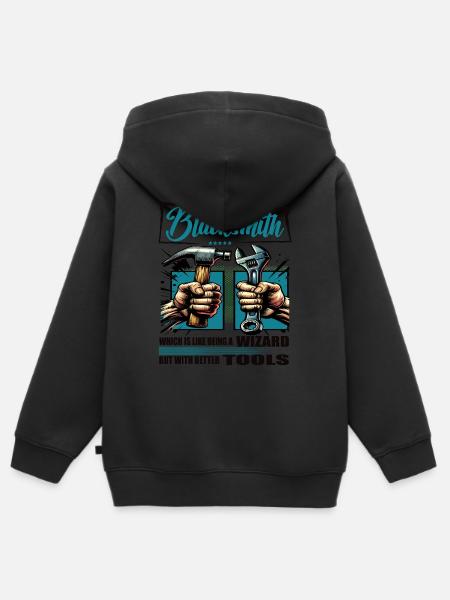 Blacksmith Beruf Spruch Arbeiter - Kinder Premium Organic Zip Hoodie - Schwarz