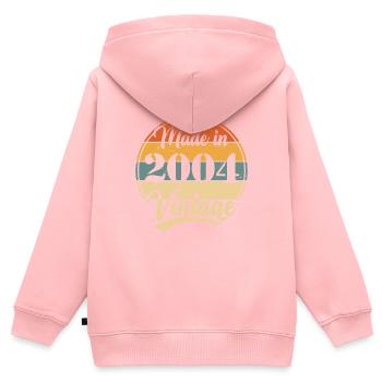Vintage 2004 Geburtstagsgeschenk 20 Jahre - Kinder Premium Organic Zip Hoodie - Rosa - Hinten - AI Model Kid Female (0cm)