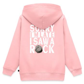 Geologe Geologie - Kinder Premium Organic Zip Hoodie - Rosa - Hinten - AI Model Kid Female (0cm)