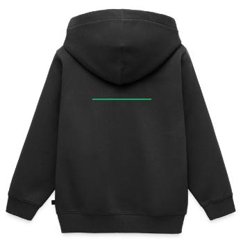 Strich grün - Kinder Premium Organic Zip Hoodie - Schwarz - Hinten - AI Model Kid Male (0cm)