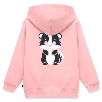 Skunk - Kids Premium Organic Zip-up Hoodie - rose - Back - AI Model Kid Female (0cm)