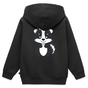Stinktier - Kinder Premium Organic Zip Hoodie - Schwarz - Hinten - AI Model Kid Male (0cm)