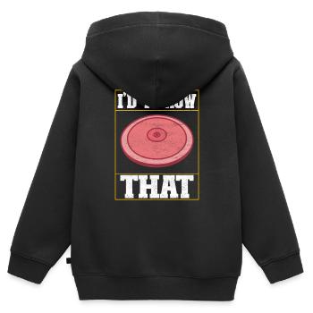 Lancer du disque Lancer du disque - Sweat Premium à capuche zippé enfant bio - noir - Dos - AI Model Kid Male (0cm)