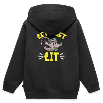 Frogfish Deep Sea Angler Angler Fish - Kids Premium Organic Zip-up Hoodie - black - Back - AI Model Kid Male (0cm)