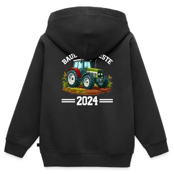 Einheit und Entschlossenheit in der Landwirtschaft - Kinder Premium Organic Zip Hoodie - Schwarz - Hinten - AI Model Kid Male (0cm)