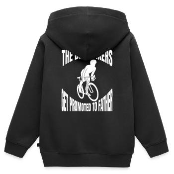 Fahrrad Radfahrer Fahrradfahrer Radfahren Radeln - Kinder Premium Organic Zip Hoodie - Schwarz - Hinten - AI Model Kid Male (0cm)