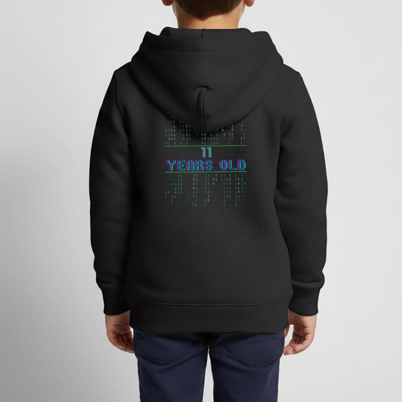 3. Geburtstag 3 Jahre alt Binärcode Coder Kinder Premium Organic Zip Hoodie