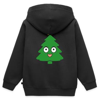 Kleiner Weihnachtsbaum - Kinder Premium Organic Zip Hoodie - Schwarz - Hinten - AI Model Kid Male (0cm)