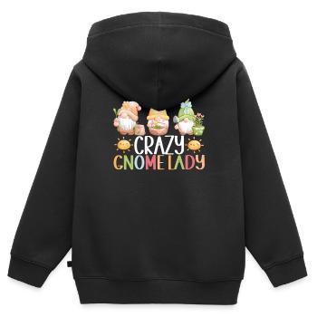 Gartenzwerge Gartenarbeit - Kinder Premium Organic Zip Hoodie - Schwarz - Hinten - AI Model Kid Male (0cm)