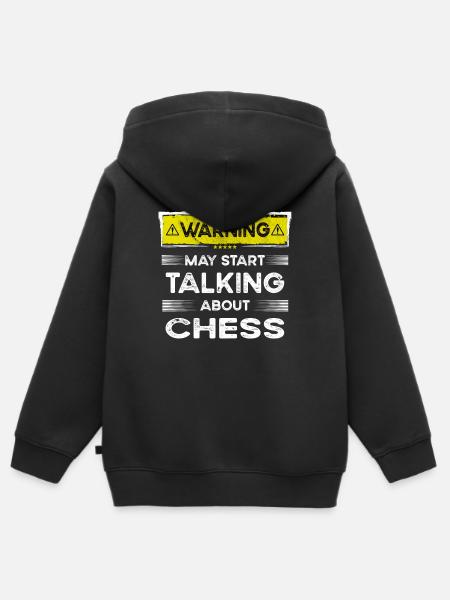 Talking about Chess funny - Kinder Premium Organic Zip Hoodie - Schwarz