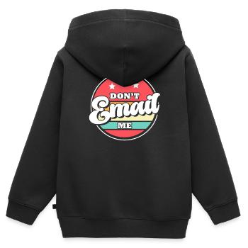 Ne m’envoyez pas d’e-mail - L’humour au bureau - Sweat Premium à capuche zippé enfant bio - noir - Dos - AI Model Kid Male (0cm)
