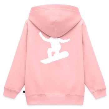 Snowboard, Halfpipe, Wintersport, Skiurlaub - Kinder Premium Organic Zip Hoodie - Rosa - Hinten - AI Model Kid Female (0cm)