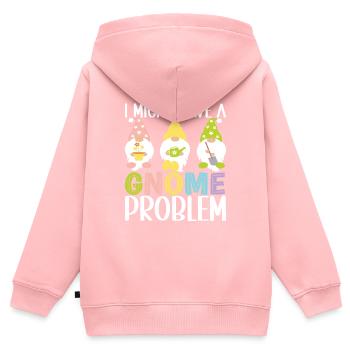 Garden Gnomes Gardening - Kids Premium Organic Zip-up Hoodie - rose - Back - AI Model Kid Female (0cm)