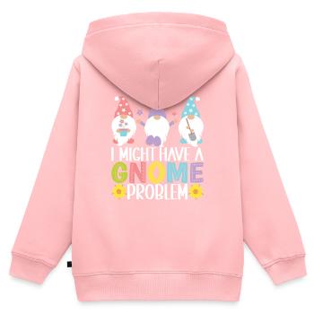 Gartenzwerge Gartenarbeit - Kinder Premium Organic Zip Hoodie - Rosa - Hinten - AI Model Kid Female (0cm)