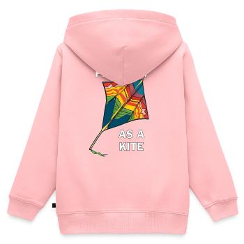 DRACHEN FLY LIGHT AS A KITE - Kinder Premium Organic Zip Hoodie - Rosa - Hinten - AI Model Kid Female (0cm)