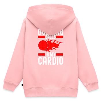 Ballon chasseur Ballon chasseur - Sweat Premium à capuche zippé enfant bio - rose - Dos - AI Model Kid Female (0cm)