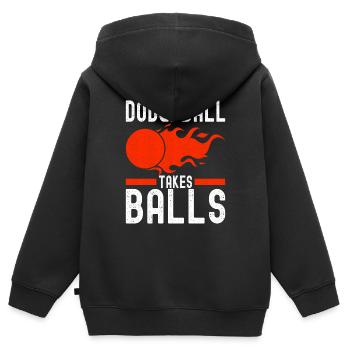 Ballon chasseur Ballon chasseur - Sweat Premium à capuche zippé enfant bio - noir - Dos - AI Model Kid Male (0cm)