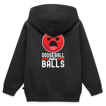 Ballon chasseur Ballon chasseur - Sweat Premium à capuche zippé enfant bio - noir - Dos - AI Model Kid Male (0cm)