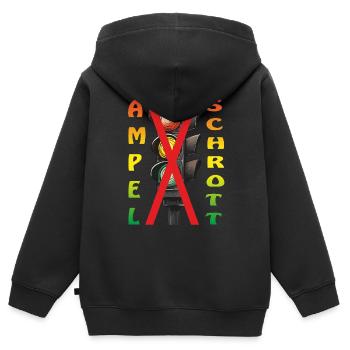 TRAFFIC LIGHT SCRAP - Kids Premium Organic Zip-up Hoodie - black - Back - AI Model Kid Male (0cm)