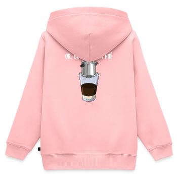 Vietnam Viet Kaffee Ca Phe Vietnamese I Geschenk - Kinder Premium Organic Zip Hoodie - Rosa - Hinten - AI Model Kid Female (0cm)