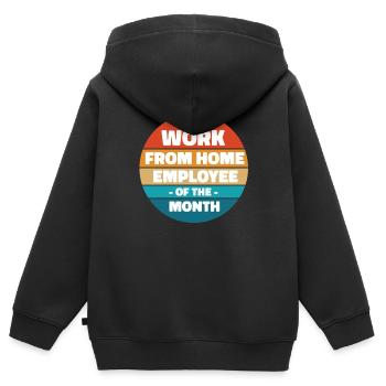 Von Zu Hause Aus Arbeiten - Mitarbeiter Des Monats - Kinder Premium Organic Zip Hoodie - Schwarz - Hinten - AI Model Kid Male (0cm)