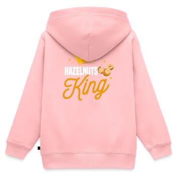 Hazelnut King - Kids Premium Organic Zip-up Hoodie - rose - Back - AI Model Kid Female (0cm)