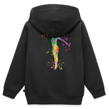 Diving Diving Synchronized Diving - Kids Premium Organic Zip-up Hoodie - black - Back - AI Model Kid Male (0cm)