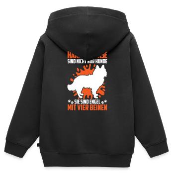 Harz Fox Not Only Dog Herding Dog Herding Fox - Kids Premium Organic Zip-up Hoodie - black - Back - AI Model Kid Male (0cm)