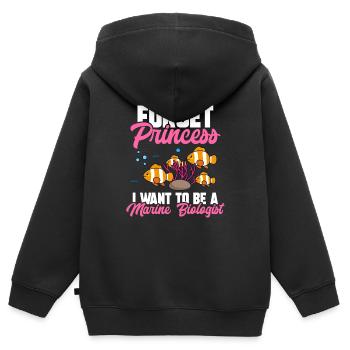 Marine Biology Ocean Marine Biologist - Kids Premium Organic Zip-up Hoodie - black - Back - AI Model Kid Male (0cm)