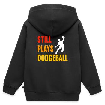 Ballon chasseur Ballon chasseur - Sweat Premium à capuche zippé enfant bio - noir - Dos - AI Model Kid Male (0cm)
