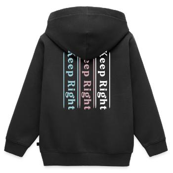 Stay right - Kids Premium Organic Zip-up Hoodie - black - Back - AI Model Kid Male (0cm)