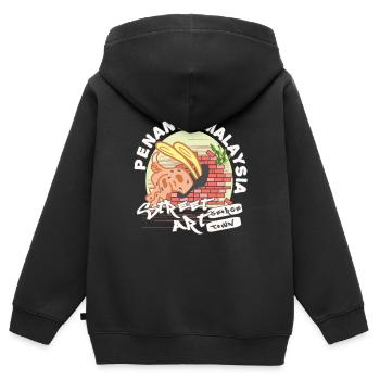 Penang Street Art - Kinder Premium Organic Zip Hoodie - Schwarz - Hinten - AI Model Kid Male (0cm)
