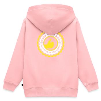 Von Zu Hause Aus Arbeiten - Mitarbeiter Des Monats - Kinder Premium Organic Zip Hoodie - Rosa - Hinten - AI Model Kid Female (0cm)