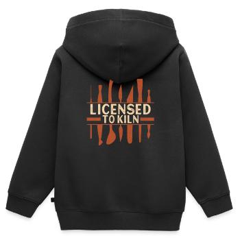Töpfern Töpfer - Kinder Premium Organic Zip Hoodie - Schwarz - Hinten - AI Model Kid Male (0cm)