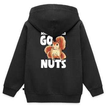 Eichhörnchen - Kinder Premium Organic Zip Hoodie - Schwarz - Hinten - AI Model Kid Male (0cm)