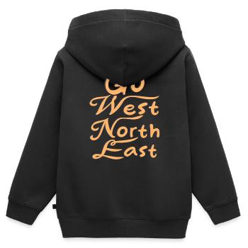 Ouest Nord-Est - Sweat Premium à capuche zippé enfant bio - noir - Dos - AI Model Kid Male (0cm)