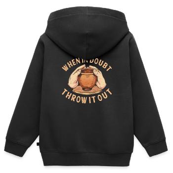 Töpfern Töpfer - Kinder Premium Organic Zip Hoodie - Schwarz - Hinten - AI Model Kid Male (0cm)