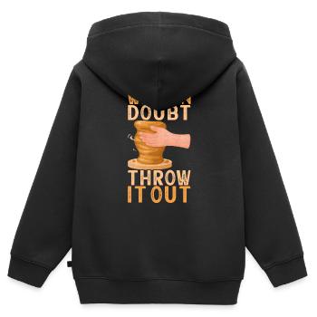 Töpfern Töpfer - Kinder Premium Organic Zip Hoodie - Schwarz - Hinten - AI Model Kid Male (0cm)
