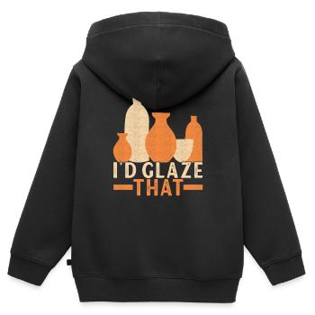 Töpfern Töpfer - Kinder Premium Organic Zip Hoodie - Schwarz - Hinten - AI Model Kid Male (0cm)