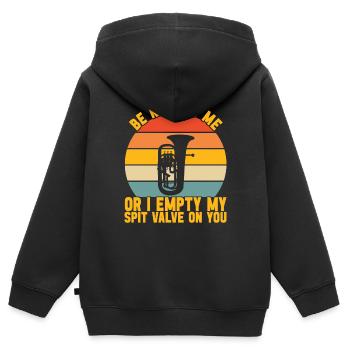 Euphonium Euphoniumspieler - Kinder Premium Organic Zip Hoodie - Schwarz - Hinten - AI Model Kid Male (0cm)