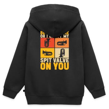 Euphonium Euphoniumspieler - Kinder Premium Organic Zip Hoodie - Schwarz - Hinten - AI Model Kid Male (0cm)